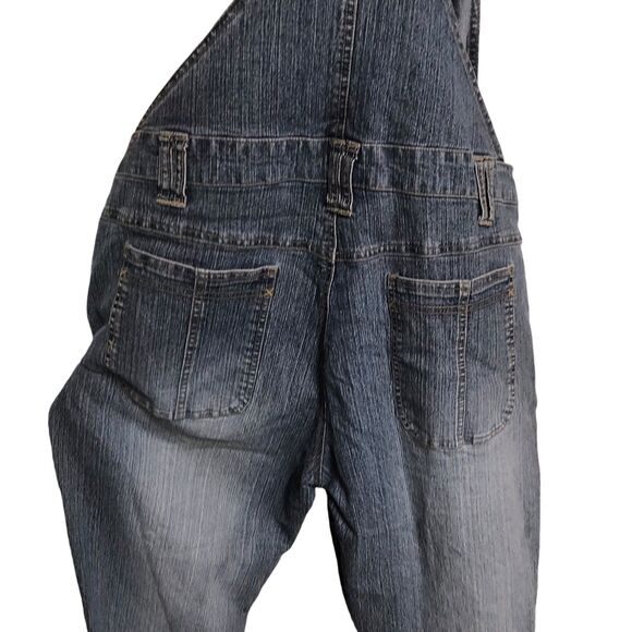 Vintage 90s No Boundaries Stretch Overalls, Straight Leg, DIY, SZ 15 juniors - Picture 10 of 12